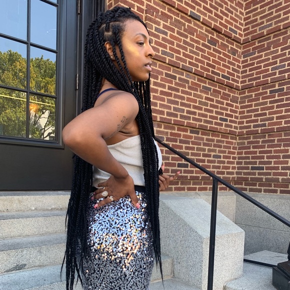 Celine silver sparkle tube top - Picture 4 of 8